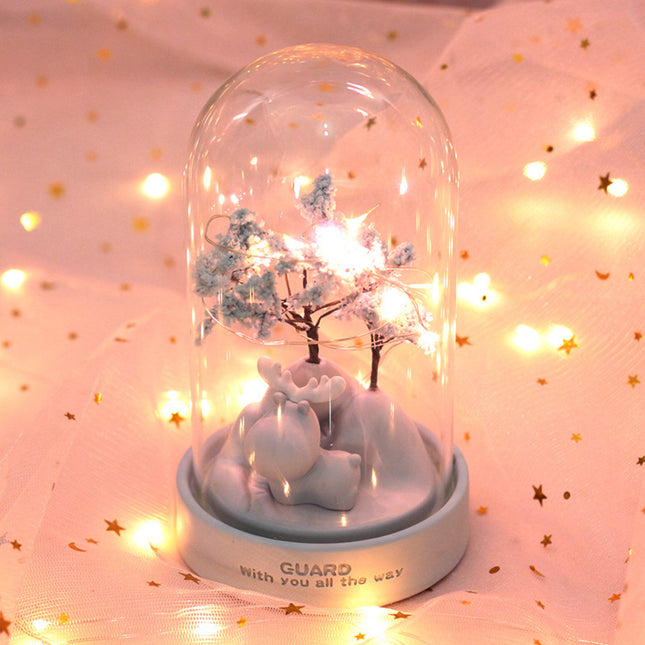 Luz de noche decorativa árbol rosa