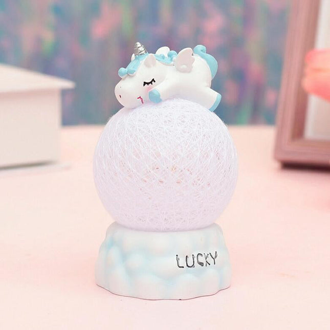 Lámpara quitamiedos unicornio bola rosa