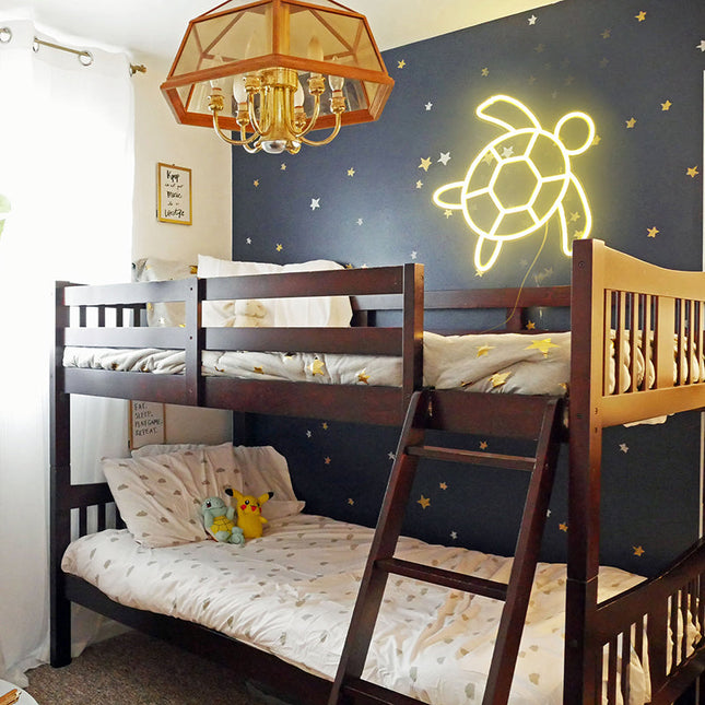 Letrero de neón LED forma tortuga