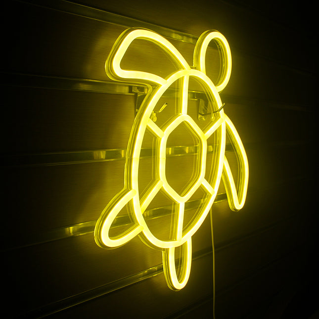 Letrero de neón LED forma tortuga