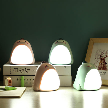 Luz de noche infantil dinosaurio verde