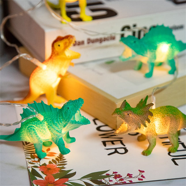 Guirnalda de luces con dinosaurios