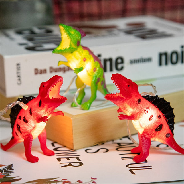 Guirnalda de luces con dinosaurios