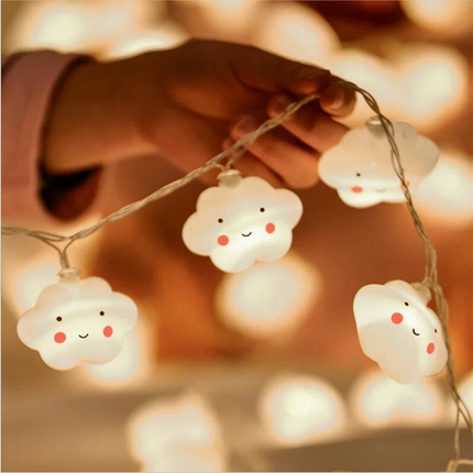 Guirnalda de luces LED nubes