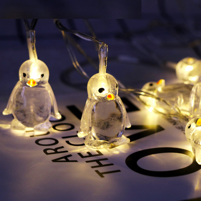 Guirnalda de luces LED de pingüinos