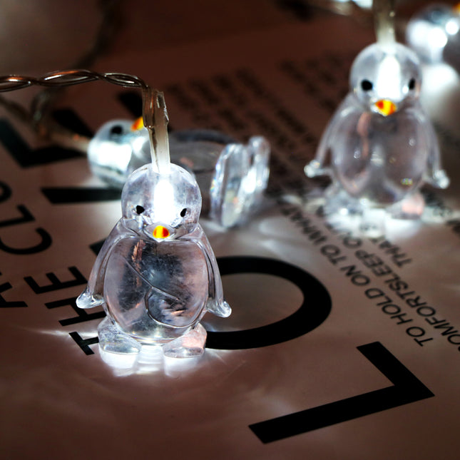 Guirnalda de luces LED de pingüinos