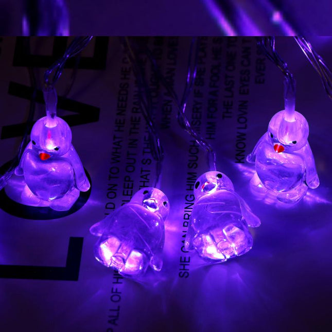 Guirnalda de luces LED de pingüinos