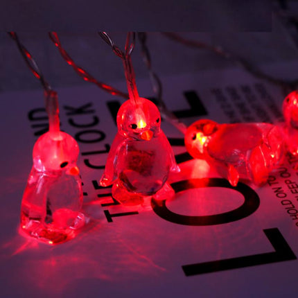 Guirnalda de luces LED de pingüinos