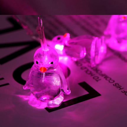 Guirnalda de luces LED de pingüinos