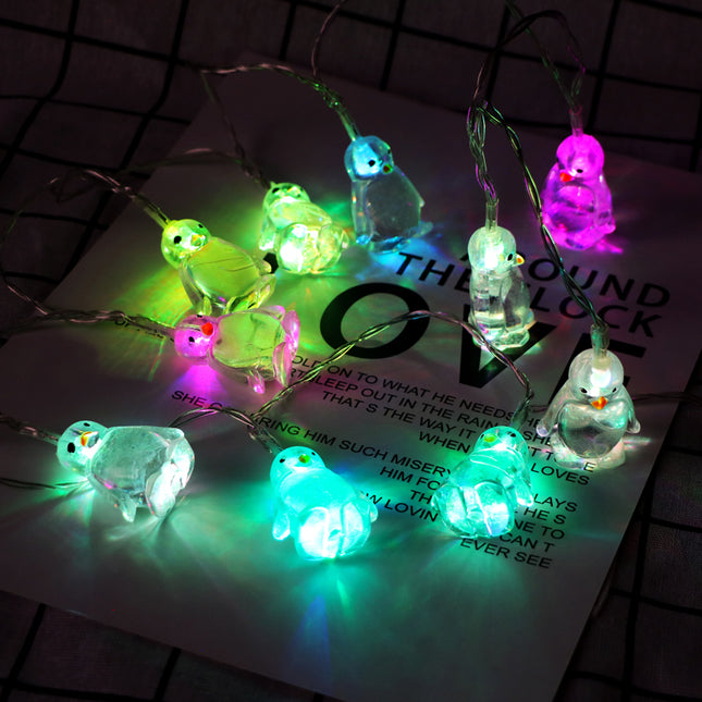 Guirnalda de luces LED de pingüinos