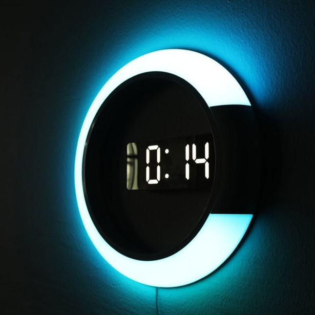 Reloj de pared digital con luz LED