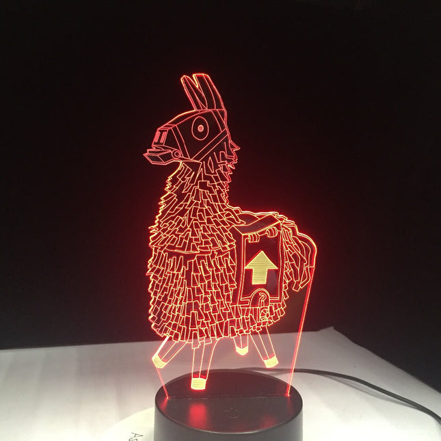 Lámpara LED 3D acrílica forma llama