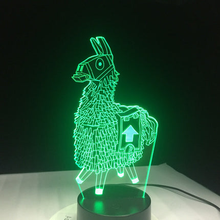 Lámpara LED 3D acrílica forma llama