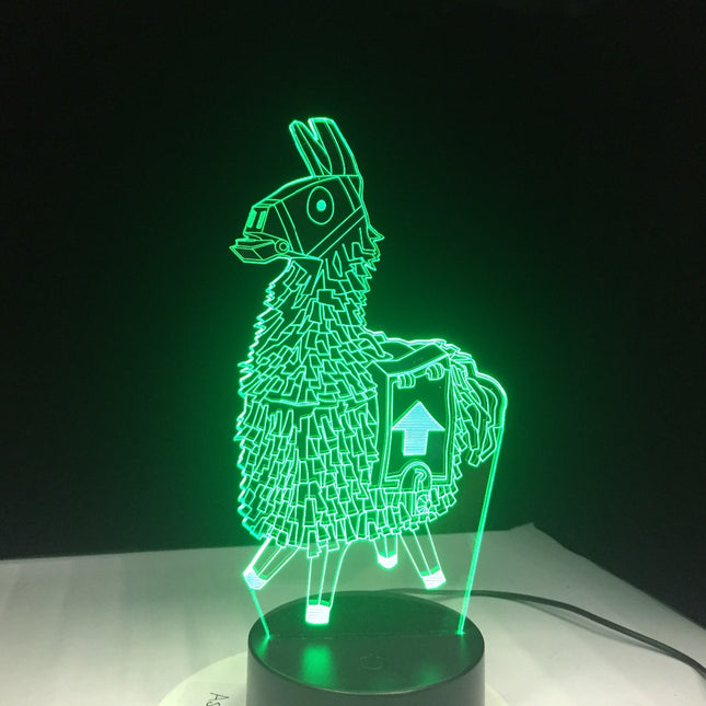 Lámpara LED 3D acrílica forma llama