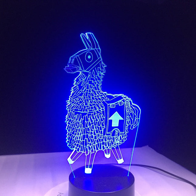 Lámpara LED 3D acrílica forma llama
