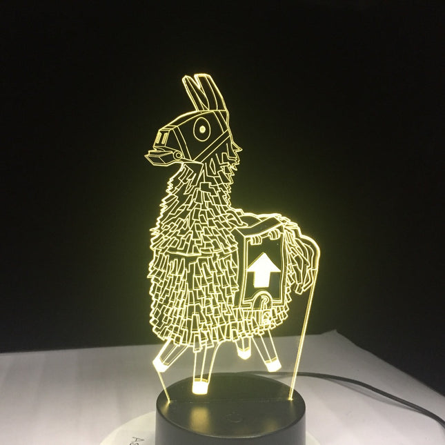 Lámpara LED 3D acrílica forma llama