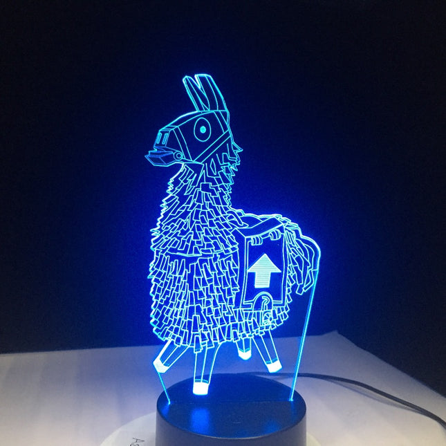 Lámpara LED 3D acrílica forma llama
