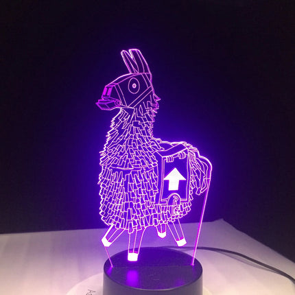 Lámpara LED 3D acrílica forma llama