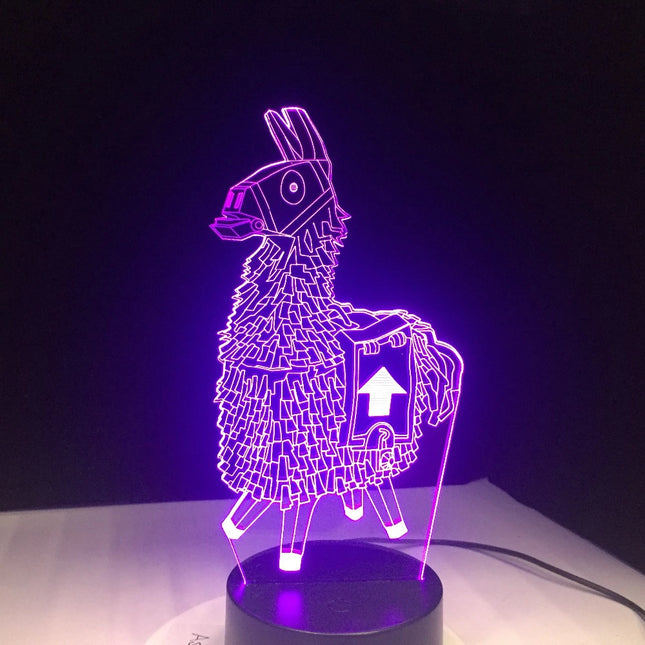 Lámpara LED 3D acrílica forma llama