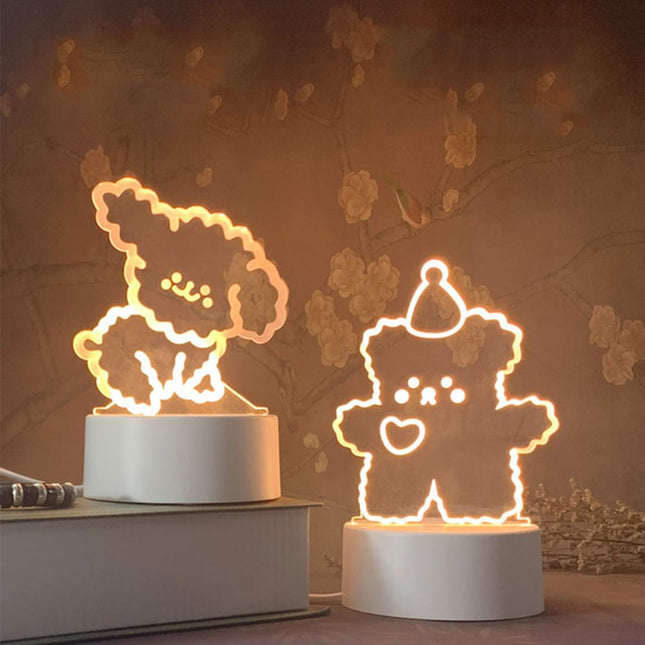 Lámpara 3D LED de oso bailarín