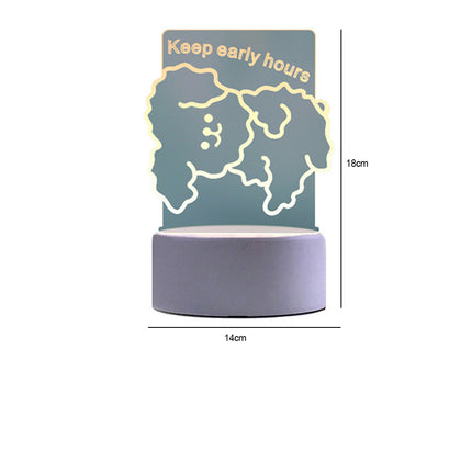 Lámpara LED 3D de osito divertido