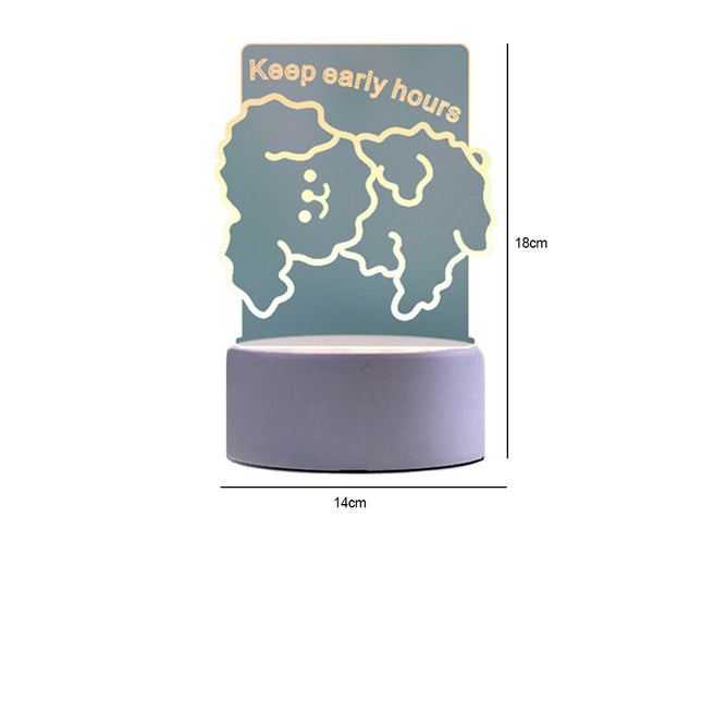 Lámpara LED 3D de osito divertido