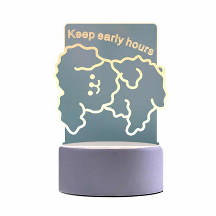 Lámpara LED 3D de osito divertido