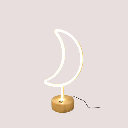Lámpara de neón LED luna blanca