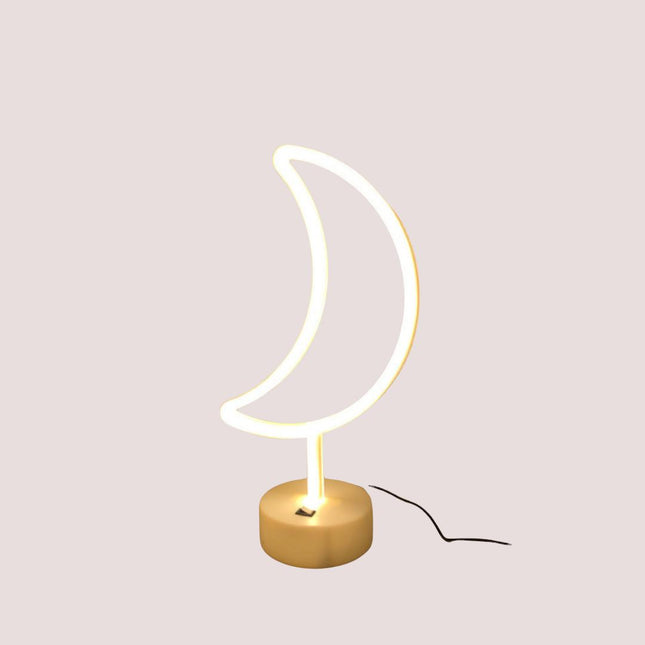 Lámpara de neón LED luna blanca