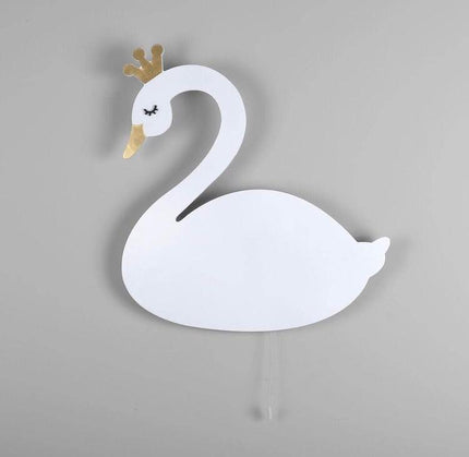 Lámpara de madera infantil forma cisne