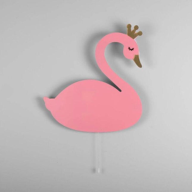 Lámpara de madera infantil forma cisne