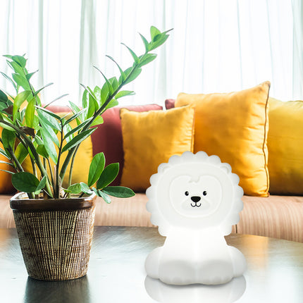 Lámpara de noche león silicona táctil