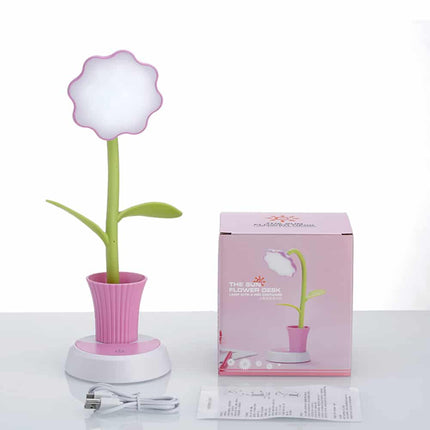 Lámpara de mesa flor recargable USB