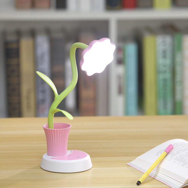 Lámpara de mesa flor recargable USB