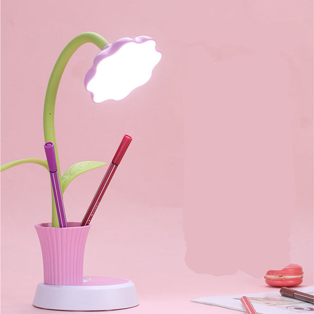 Lámpara de mesa flor recargable USB