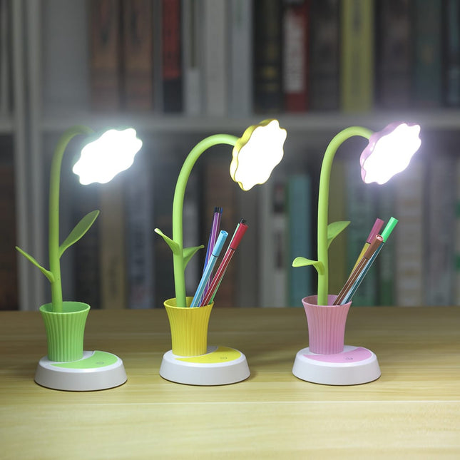 Lámpara de mesa flor recargable USB