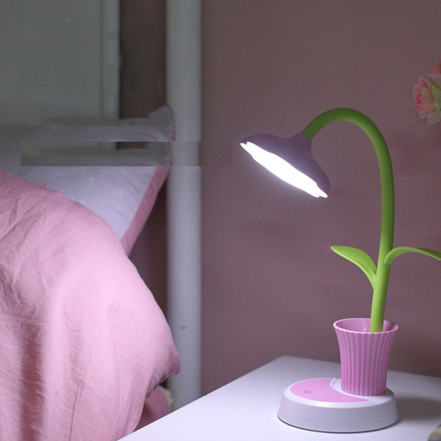 Lámpara de mesa flor recargable USB