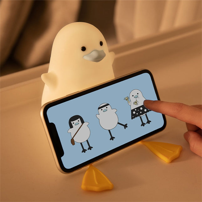 Lámpara quitamiedos de silicona forma patito