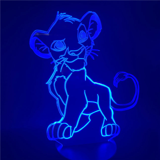 Lámpara LED 3D Simba Rey León