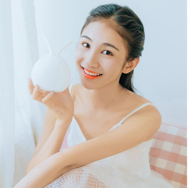 Lámpara LED conejito táctil multicolor