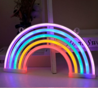 Lámpara de mesa LED diseño arcoíris