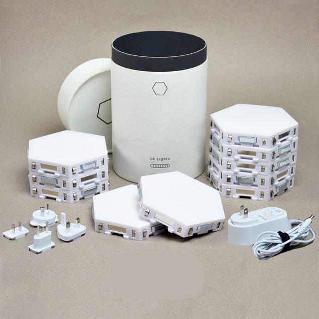 Luces hexagonales LED táctiles modulares