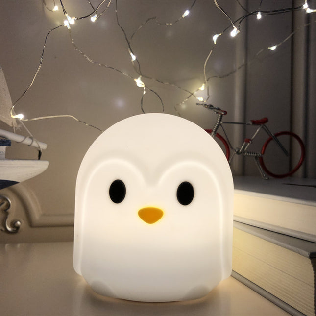 Lámpara pingüino LED silicona con sensor
