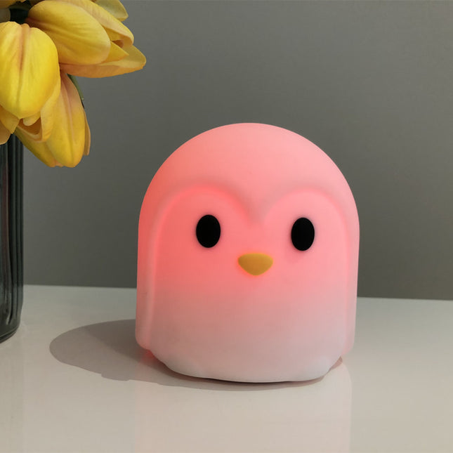 Lámpara pingüino LED silicona con sensor