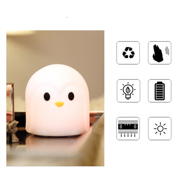 Lámpara pingüino LED silicona con sensor