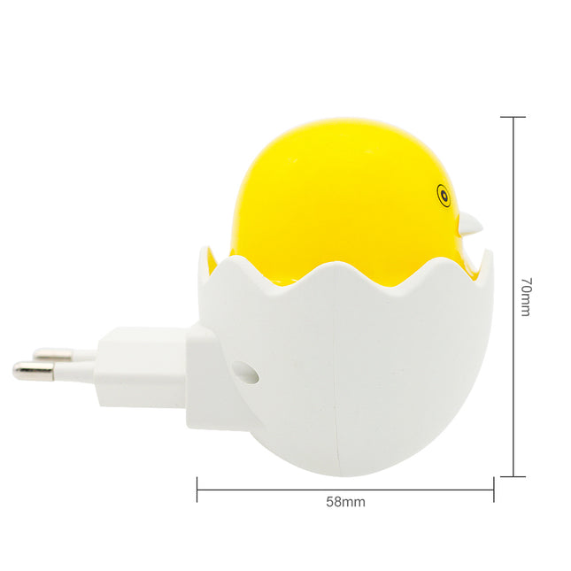 Luz nocturna de enchufe forma pollito
