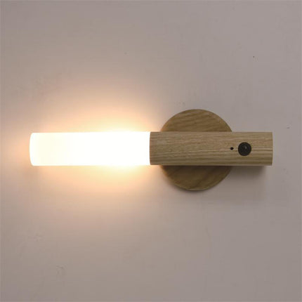 Lámpara de pared magnética de madera