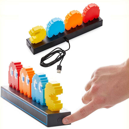 Lámpara LED fantasmas videojuego Pac-Man