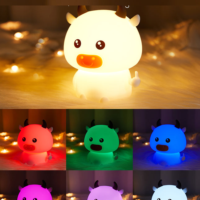 Luz nocturna LED táctil vaca