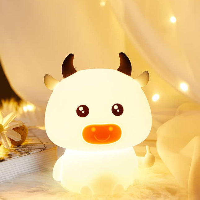 Luz nocturna LED táctil vaca